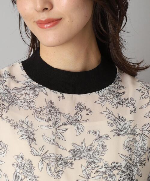 DRESSTERIOR（ドレステリア）の「【大人百花春号掲載 モデル美香さん着用】シアーフラワープリントハーフスリーブワンピース（ワンピース・レディース・ベージュ系その他3/ブラック系・36/34/38）」の22枚目の写真