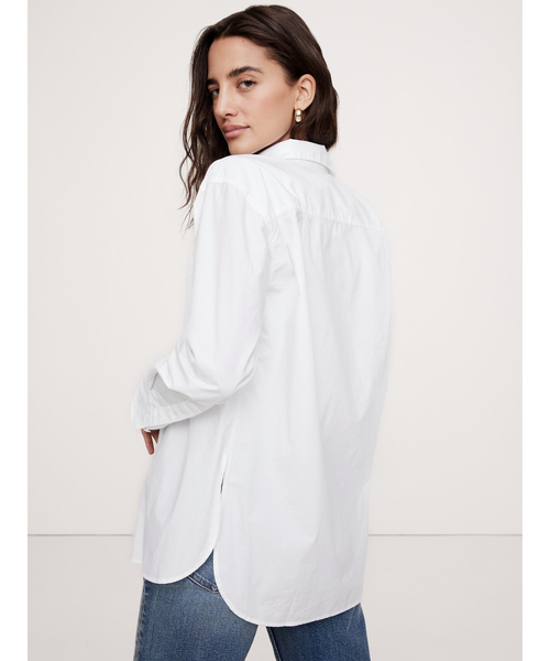 Banana Republic(バナナリパブリック)の「オーバーサイズ シャツ(シャツ/ブラウス・レディース・ピンク/ホワイト/ライトブルー/カーキ/ブルー/マルチ/アイボリー・XS/S/M/L)」の16枚目の写真