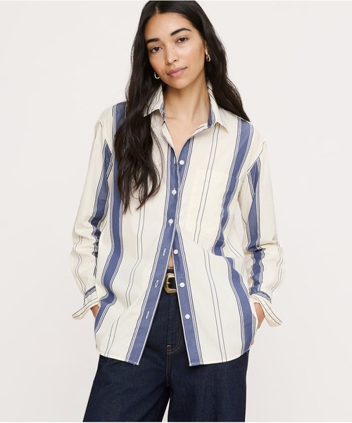 Banana Republic(バナナリパブリック)の「オーバーサイズ シャツ(シャツ/ブラウス・レディース・ピンク/ホワイト/ライトブルー/カーキ/ブルー/マルチ・XS/S/M/L)」の6枚目の写真