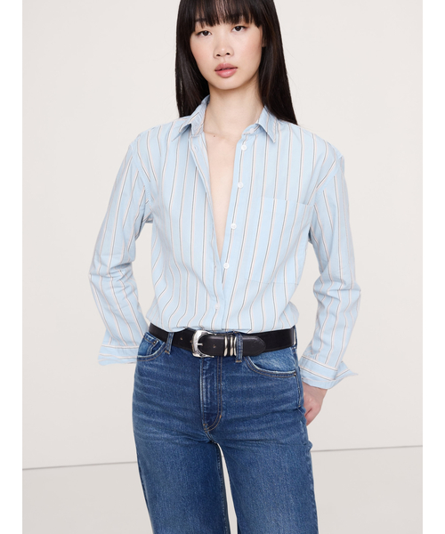 Banana Republic(バナナリパブリック)の「オーバーサイズ シャツ(シャツ/ブラウス・レディース・ピンク/ホワイト/ライトブルー/カーキ/ブルー/マルチ・XS/S/M/L)」の3枚目の写真