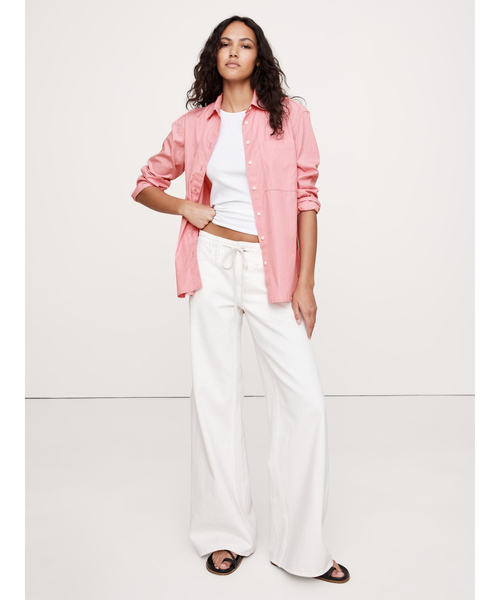 Banana Republic(バナナリパブリック)の「オーバーサイズ シャツ(シャツ/ブラウス・レディース・ピンク/ホワイト/ライトブルー/カーキ/ブルー/マルチ・XS/S/M/L)」の8枚目の写真