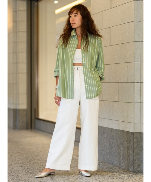 Banana Republic(バナナリパブリック)の「オーバーサイズ シャツ(シャツ/ブラウス・レディース・ピンク/ホワイト/ライトブルー/カーキ/ブルー/マルチ・XS/S/M/L)」の9枚目の写真