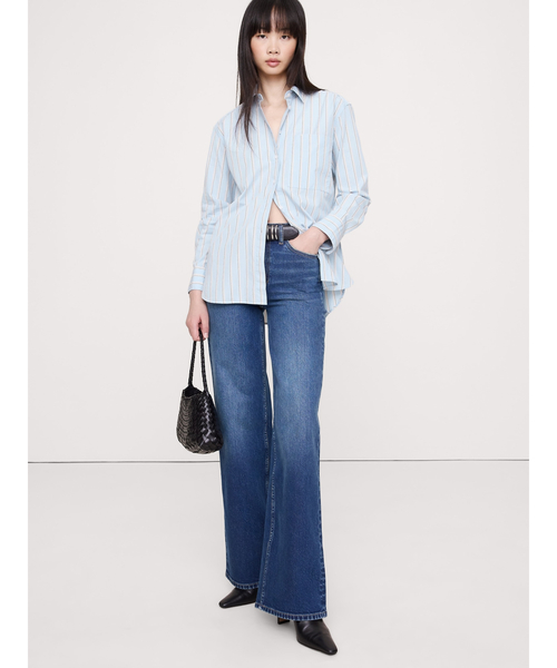 Banana Republic(バナナリパブリック)の「オーバーサイズ シャツ(シャツ/ブラウス・レディース・ピンク/ホワイト/ライトブルー/カーキ/ブルー/マルチ・XS/S/M/L)」の10枚目の写真