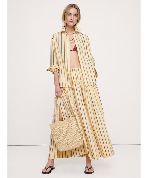 Banana Republic(バナナリパブリック)の「オーバーサイズ シャツ(シャツ/ブラウス・レディース・ピンク/ホワイト/ライトブルー/カーキ/ブルー/マルチ/アイボリー・XS/S/M/L)」の15枚目の写真