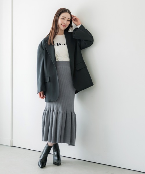 coca（coca）（コカ）の「リブニット裾フレアスカート（スカート・レディース・グレー/ブラック・M/L）」の19枚目の写真