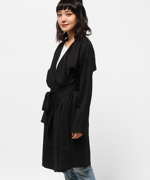 Chico（チコ）の「【who's who Chico】ドレープ衿ロングコート（トレンチコート・レディース・カーキ/ベージュ/ブラック・FREE）」の5枚目の写真