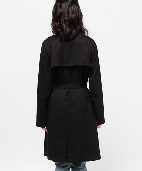 Chico（チコ）の「【who's who Chico】ドレープ衿ロングコート（トレンチコート・レディース・カーキ/ベージュ/ブラック・FREE）」の6枚目の写真