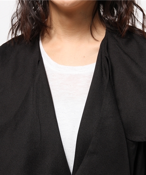 Chico（チコ）の「【who's who Chico】ドレープ衿ロングコート（トレンチコート・レディース・カーキ/ベージュ/ブラック・FREE）」の7枚目の写真