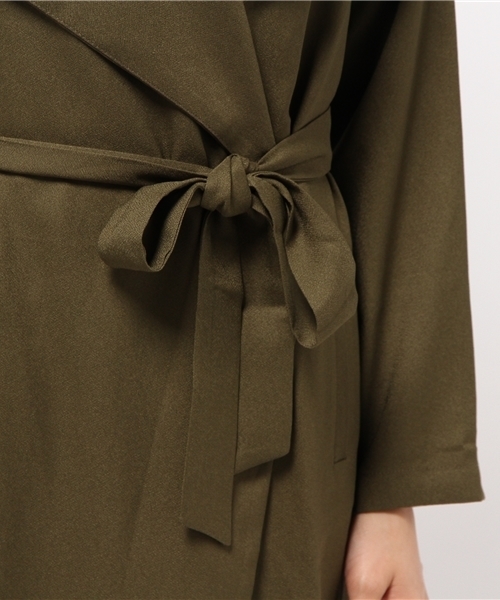 Chico（チコ）の「【who's who Chico】ドレープ衿ロングコート（トレンチコート・レディース・カーキ/ベージュ/ブラック・FREE）」の10枚目の写真