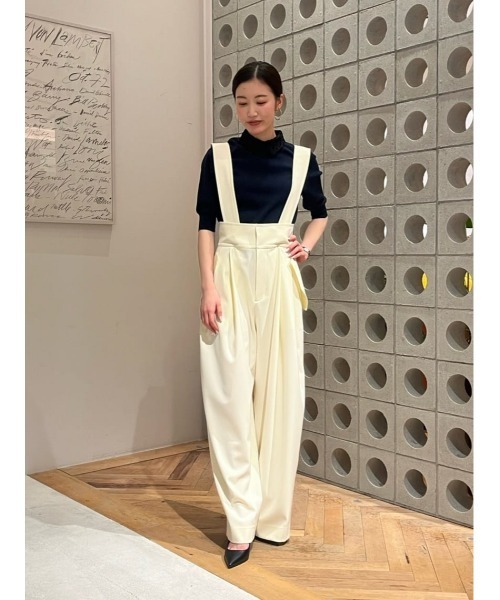ESTNATION（エストネーション）の「COLUMN / サスペンダーパンツ＜PERMANENT＞（その他パンツ・レディース・ブラック/アイボリー・38/36）」の8枚目の写真