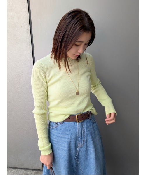 Mila Owen（ミラオーウェン）の「クルーネックリブニットプル