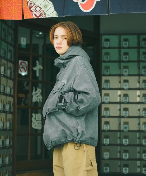 WETTEMPT(ウィテンプト)の「GARMENT DYED NYLON MOUNTAIN PARKER / ガーメントダイナイロンマウンテンパーカー(マウンテンパーカー・メンズ・ブルー/チャコール・SMALL/MEDIUM/LARGE)」の9枚目の写真