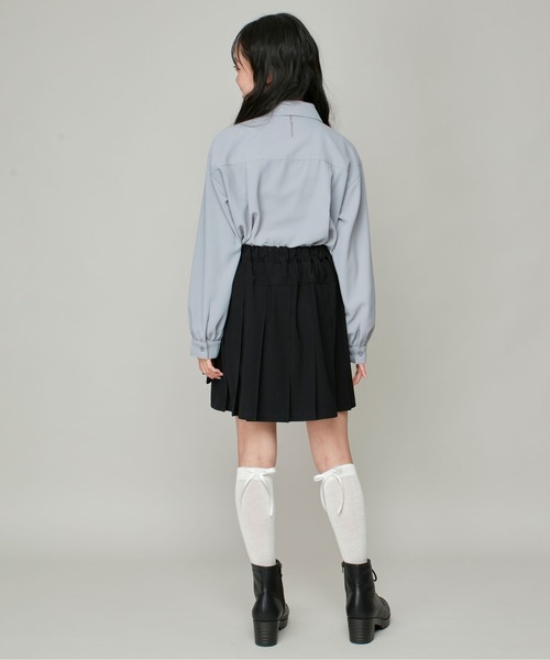 JENNI love（ジェニィラブ）の「【ウエスト調整可】サイドベルトプリーツ切替スカパン（スカート・キッズ・グレー/ブラック/ベージュ・130cm/140cm/150cm/160cm）」の11枚目の写真