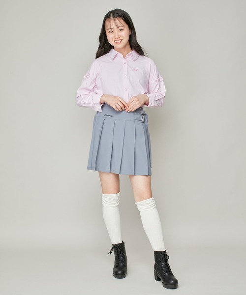 JENNI love（ジェニィラブ）の「【ウエスト調整可】サイドベルトプリーツ切替スカパン（スカート・キッズ・グレー/ブラック/ベージュ・130cm/140cm/150cm/160cm）」の13枚目の写真