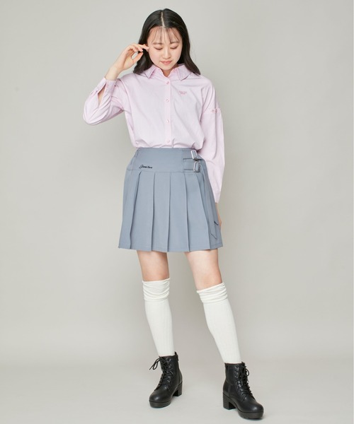 JENNI love（ジェニィラブ）の「【ウエスト調整可】サイドベルトプリーツ切替スカパン（スカート・キッズ・グレー/ブラック/ベージュ・130cm/140cm/150cm/160cm）」の14枚目の写真