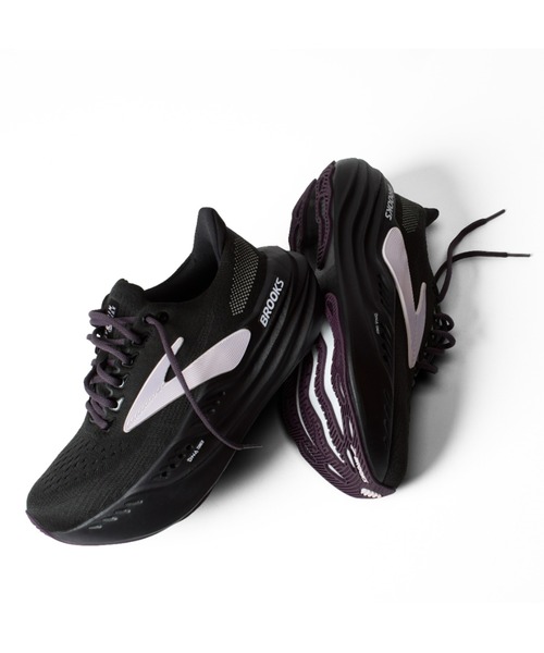 BROOKS(ブルックス)の「BROOKS/ブルックス/スニーカー/グリセリンマックス(スニーカー・レディース・ブラック×パープル/ホワイト×ピンク/ベージュ・25.0cm/24.0cm/23.0cm/24.5cm/23.5cm)」の4枚目の写真