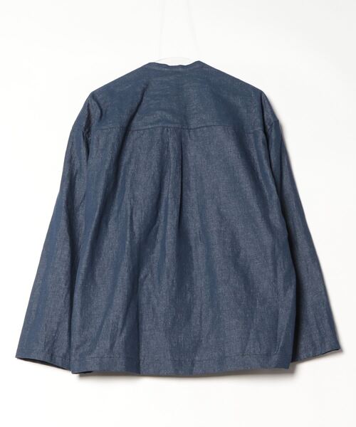 VOAAOVOPEN END COTTON × FRENCH LINEN DENIM RIBON SHIRTS（シャツ