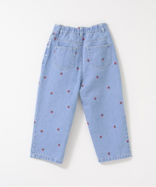 Lycee mine(リセマイン)の「【LOVE DENIM】アソート刺しゅう総柄ストレートパンツ(デニムパンツ・キッズ・ブルー/サックスブルー・140cm/120cm/150cm/130cm/110cm/100cm)」の7枚目の写真