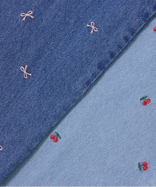 Lycee mine(リセマイン)の「【LOVE DENIM】アソート刺しゅう総柄ストレートパンツ(デニムパンツ・キッズ・ブルー/サックスブルー・140cm/120cm/150cm/130cm/110cm/100cm)」の12枚目の写真
