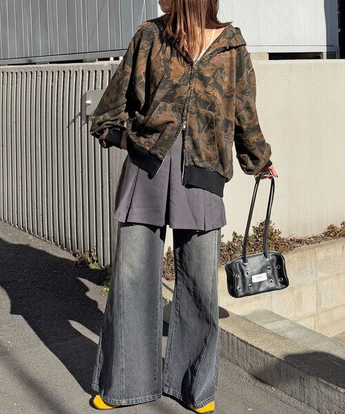 CIAOPANIC(チャオパニック)の「リアルツリーカモダブルジップフーディー(パーカー・レディース・ブラック/ブラウン・FREE)」の19枚目の写真