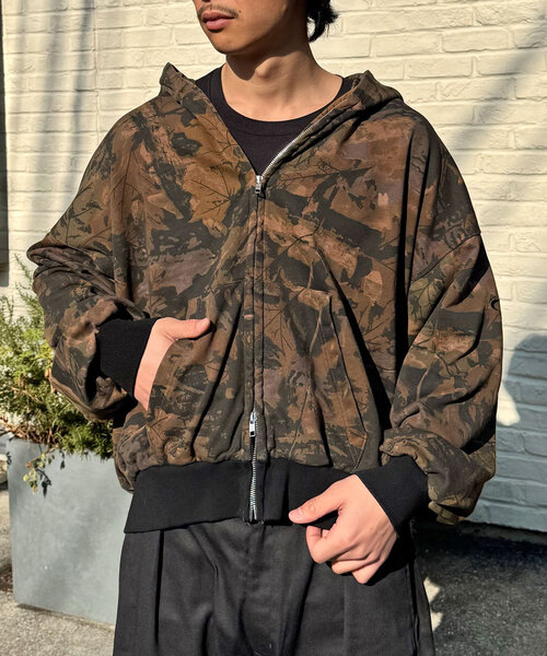 CIAOPANIC(チャオパニック)の「リアルツリーカモダブルジップフーディー(パーカー・レディース・ブラック/ブラウン・FREE)」の14枚目の写真