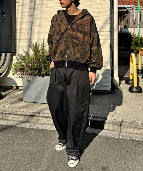 CIAOPANIC(チャオパニック)の「リアルツリーカモダブルジップフーディー(パーカー・レディース・ブラック/ブラウン・FREE)」の12枚目の写真