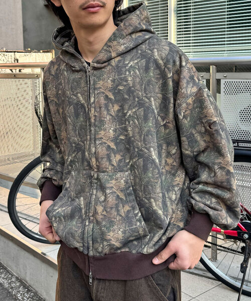 CIAOPANIC(チャオパニック)の「リアルツリーカモダブルジップフーディー(パーカー・レディース・ブラック/ブラウン・FREE)」の9枚目の写真