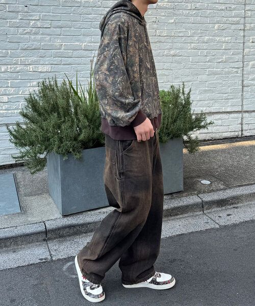 CIAOPANIC(チャオパニック)の「リアルツリーカモダブルジップフーディー(パーカー・レディース・ブラック/ブラウン・FREE)」の4枚目の写真