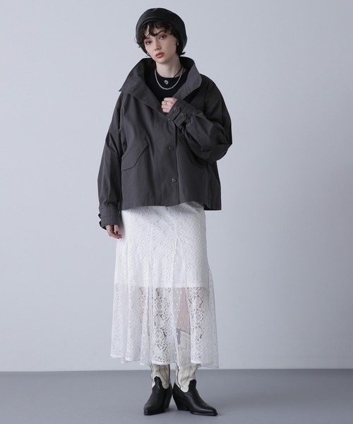 ROSE BUD(ローズバッド)の「(GENE HEAVENS)ミリタリージャケット(その他アウター・レディース・ベージュ/グレー/カーキ・ONE SIZE)」の4枚目の写真