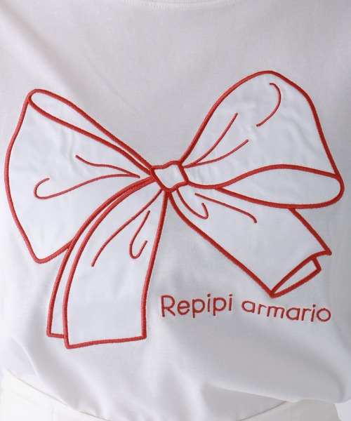 repipi armario(レピピ アルマリオ)の「【girly line】BIGリボンTシャツ【接触冷感】(Tシャツ/カットソー・キッズ・ブラック/ホワイト/サックスブルー/ホワイト系その他/ホワイト系その他2/ブラック系その他・LARGE/MEDIUM/SMALL)」の15枚目の写真