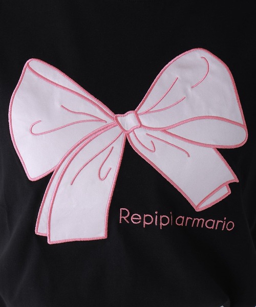 repipi armario(レピピ アルマリオ)の「【girly line】BIGリボンTシャツ【接触冷感】(Tシャツ/カットソー・キッズ・ブラック/ホワイト/サックスブルー/ホワイト系その他/ホワイト系その他2/ブラック系その他・LARGE/MEDIUM/SMALL)」の16枚目の写真
