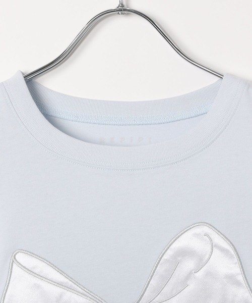 repipi armario(レピピ アルマリオ)の「【girly line】BIGリボンTシャツ【接触冷感】(Tシャツ/カットソー・キッズ・ブラック/ホワイト/サックスブルー/ホワイト系その他/ホワイト系その他2/ブラック系その他・LARGE/MEDIUM/SMALL)」の11枚目の写真