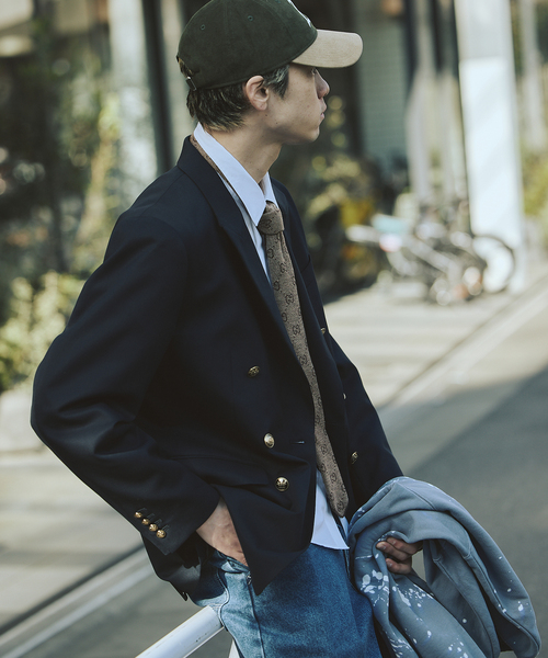 JOURNAL STANDARD（ジャーナルスタンダード）の「T/W ダブルブレスト ブレザー（テーラードジャケット・メンズ・ネイビー・LARGE/MEDIUM/SMALL）」の9枚目の写真