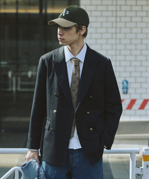 JOURNAL STANDARD（ジャーナルスタンダード）の「T/W ダブルブレスト ブレザー（テーラードジャケット・メンズ・ネイビー・LARGE/MEDIUM/SMALL）」の13枚目の写真