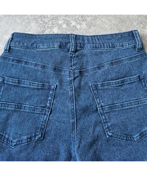 PREFERIR（プレフェリール）の「AIR ジョグ テーパード ベーシック ストレート デニム パンツ(S,M,L,XL)4サイズ（デニムパンツ・レディース・ブルー/ライトブルー/ネイビー/サックスブルー・SMALL/MEDIUM/LARGE/X-LARGE）」の16枚目の写真