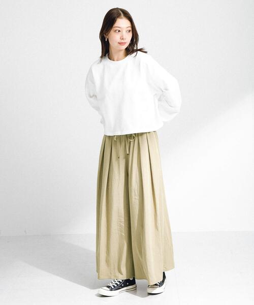 URBAN RESEARCH Sonny Label(アーバンリサーチサニーレーベル)の「レーヨンツイルイージースカーチョ(その他パンツ・レディース・ベージュ/ネイビー・36/38)」の7枚目の写真