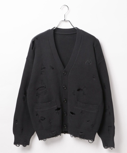 RULE THE FATE ダメージカーディガン セール】《UNISEX》ダメージカーディガン（カーディガン/ボレロ