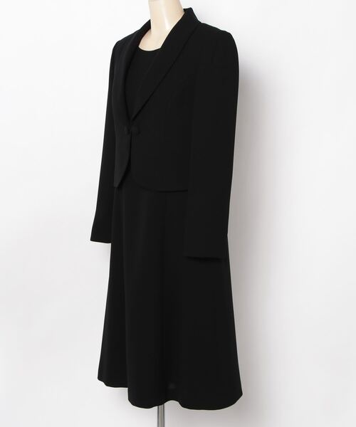 HARUYAMA（ハルヤマ）の「ショールカラーアンサンブル ジャケット/ワンピース 黒無地 通年（スーツスカート・レディース・ブラック・13号/11号/9号/15号/7号）」の22枚目の写真