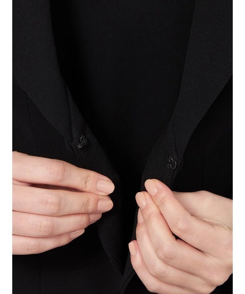 HARUYAMA（ハルヤマ）の「ショールカラーアンサンブル ジャケット/ワンピース 黒無地 通年（スーツスカート・レディース・ブラック・13号/11号/9号/15号/7号）」の11枚目の写真