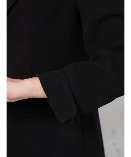 HARUYAMA（ハルヤマ）の「ショールカラーアンサンブル ジャケット/ワンピース 黒無地 通年（スーツスカート・レディース・ブラック・13号/11号/9号/15号/7号）」の6枚目の写真