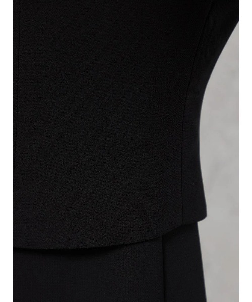 HARUYAMA（ハルヤマ）の「ショールカラーアンサンブル ジャケット/ワンピース 黒無地 通年（スーツスカート・レディース・ブラック・13号/11号/9号/15号/7号）」の7枚目の写真