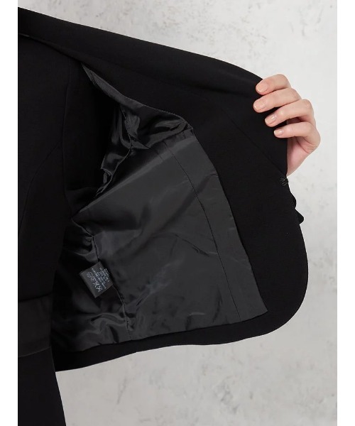 HARUYAMA（ハルヤマ）の「ショールカラーアンサンブル ジャケット/ワンピース 黒無地 通年（スーツスカート・レディース・ブラック・13号/11号/9号/15号/7号）」の8枚目の写真