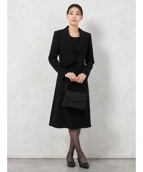 HARUYAMA（ハルヤマ）の「ショールカラーアンサンブル ジャケット/ワンピース 黒無地 通年（スーツスカート・レディース・ブラック・13号/11号/9号/15号/7号）」の20枚目の写真