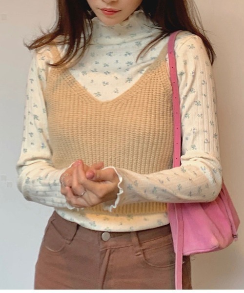 ニットビスチェ／knit bustier キャミソール レイヤード 重ね着