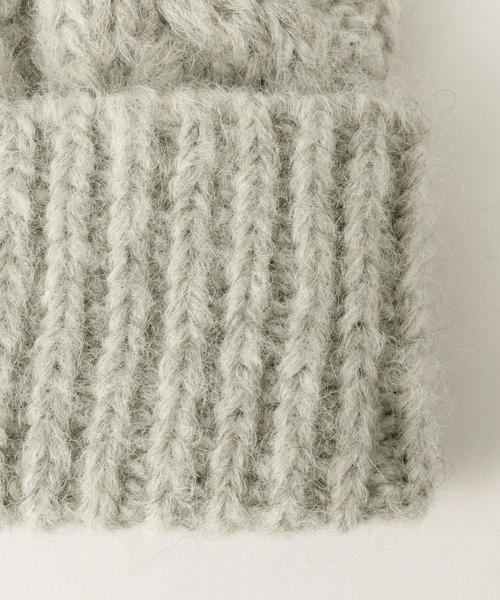 Another Edition（アナザーエディション）の「ケーブルニットキャップ/AE CBL KNIT CAP◆（ニットキャップ/ビーニー・レディース・オフホワイト/ライトグレー/ライトピンク・フリー）」の5枚目の写真