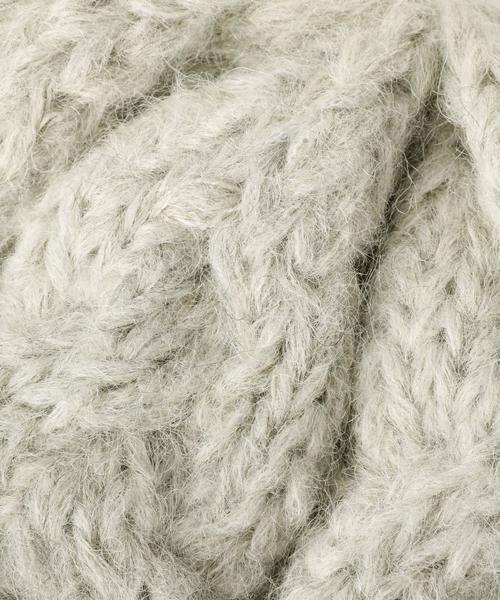 Another Edition（アナザーエディション）の「ケーブルニットキャップ/AE CBL KNIT CAP◆（ニットキャップ/ビーニー・レディース・オフホワイト/ライトグレー/ライトピンク・フリー）」の6枚目の写真