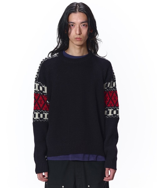 JIEDA(ジエダ)の「NORDIC SWEATER(ニット/セーター・メンズ・ブラック/ブラウン/オフホワイト・1/2)」の22枚目の写真