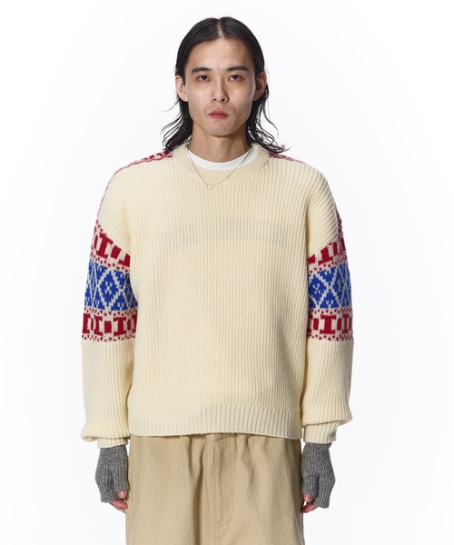 JIEDA(ジエダ)の「NORDIC SWEATER(ニット/セーター・メンズ・ブラック/ブラウン/オフホワイト・1/2)」の19枚目の写真
