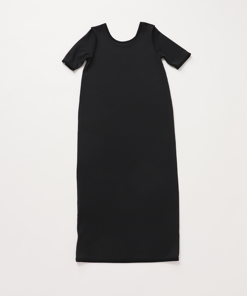 完売品　plage プラージュ　Rib ハーフスリーブワンピース　38 ネイビー プラージュRib ファッション plageプラージュ Rib リブ ハーフ