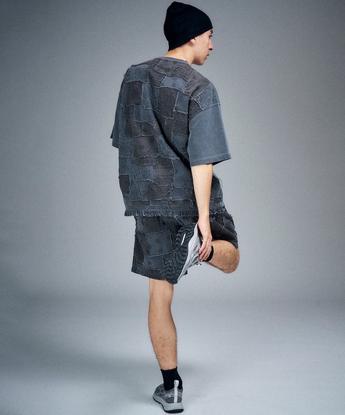 HAV-A-HANK（ハバハンク ）の「Universal Style Wear HAV-A-HANK ハバハンク パッチワーク Tee（Tシャツ/カットソー・メンズ・スミクロ/カーキ/オフホワイト/グレー・MEDIUM/LARGE/X-LARGE）」の14枚目の写真